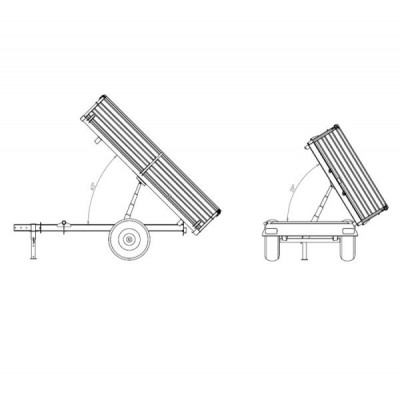 Agriculture equipment farm trailer three side tipper end dump box trailer wagon sansen implements