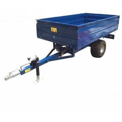 2Wheel Hydraulic dump trailer off-road use ,tow behind tractors trailer , farm trailer