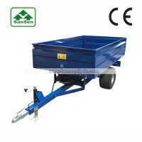 1.5TON 2TON 3TON 4TON Hydraulic tipping trailer with single acting ram; end tip trailer for agriculture transport box