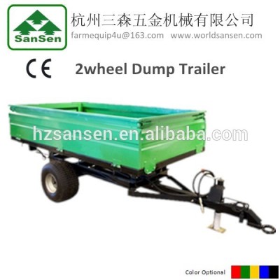 tractor hydraulic dump trailer small farm trailer box trailer for sale with CE