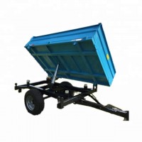 car transport truck 4.0T 3 way tractor tipper trailer, three sides semi hydraulic dump trailers parts, tipper farming trailers