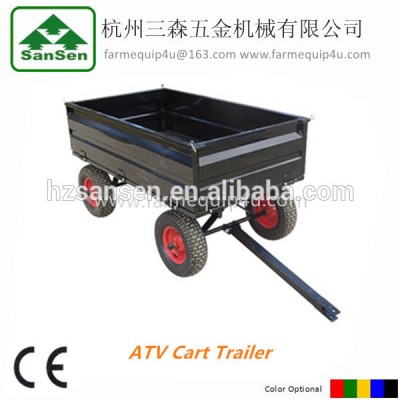 4-Wheel Utility Cart Trailer 17Cubic - 1500lbs for Garden Lawn Tractor