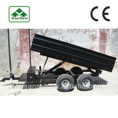 4Wheel Dump trailer with hydraulic power unit,self-dump trailer,single axle trailer