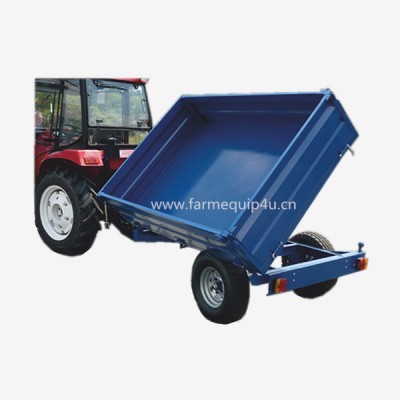 Trailer, tipping, 3 directions dumping, for Japanese compact tractors